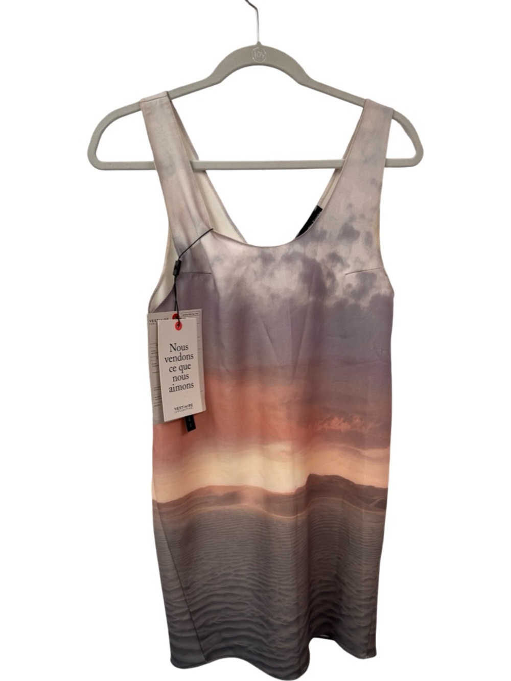 The Kooples Sunset Landscape Print Mini Dress XS Sleeveless